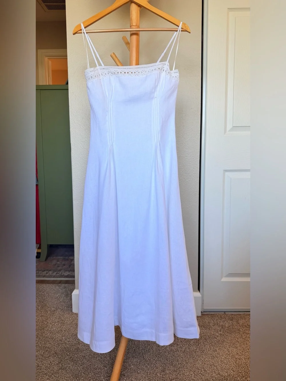Reformation Pomona Linen Dress in white, brand new without tags, never worn. - Picture 6 of 15